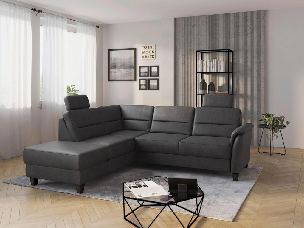 XXXLutz ROHOVÁ SEDAČKA, textil, antracitová Sit & More - Sedačky - 000144019767