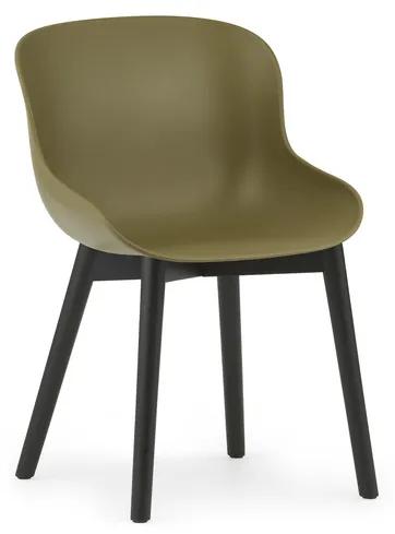 Stolička Hyg Chair – olivová/čierny dub
