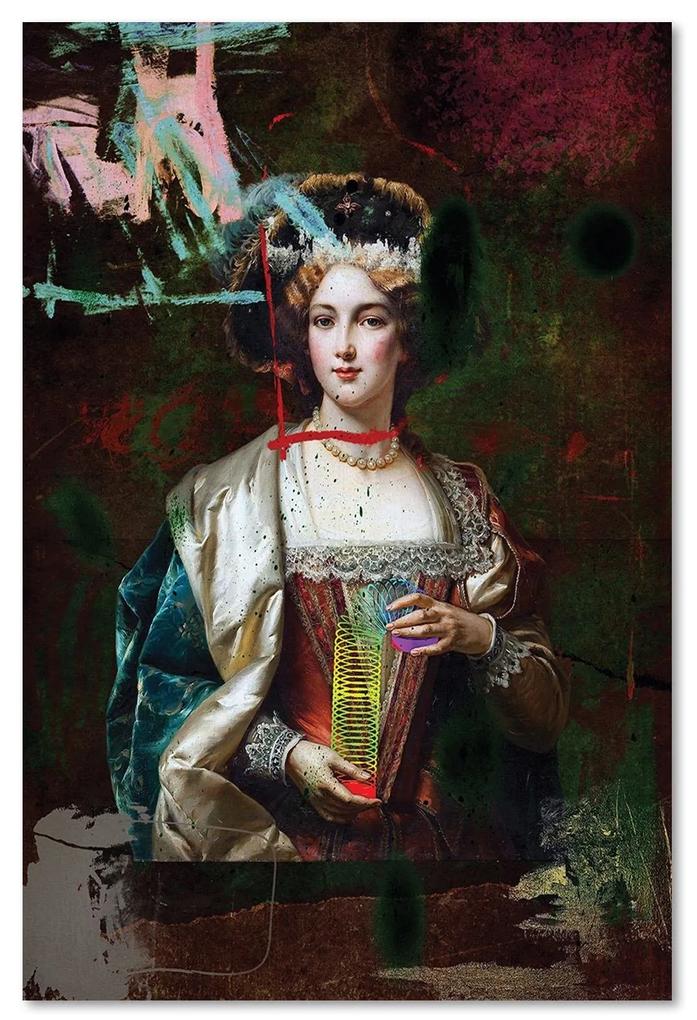 Gario Obraz na plátne Dáma s prameňom v rukách - Jose Luis Guerrero Rozmery: 40 x 60 cm