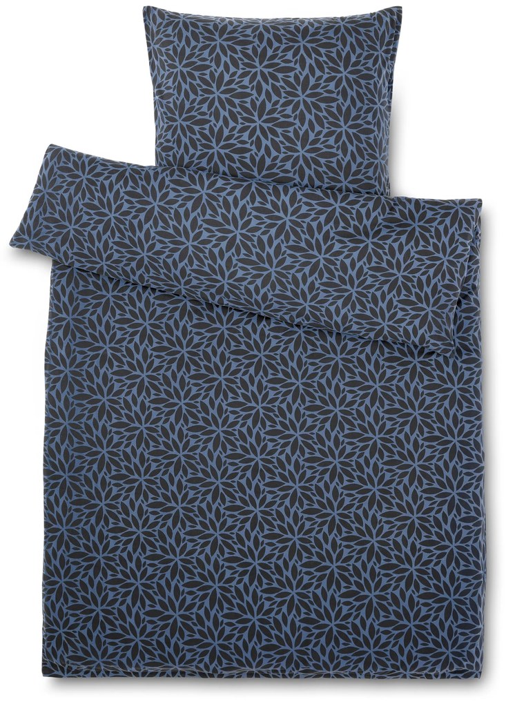 Posteľná bielizeň zo zimného džerseja, tmavomodrá, štandardná veľkosť