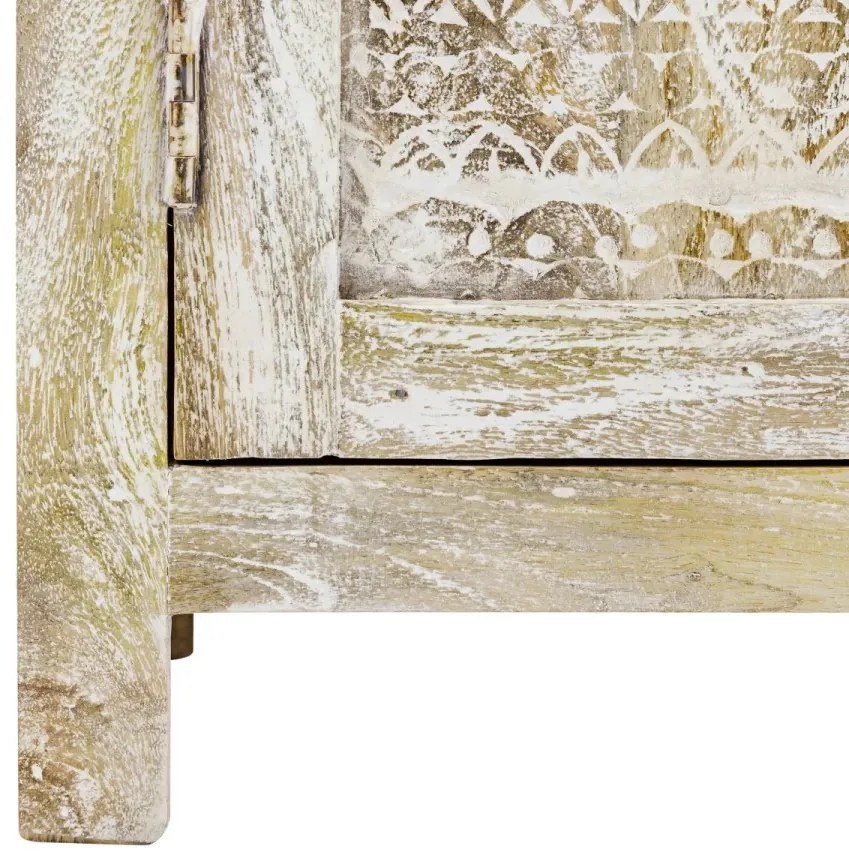 furniture-nabytek.cz - Masívna kúpeľňová skrinka Bitna z mangového dreva, lakovaná, prírodná farba – 43×35×180 cm