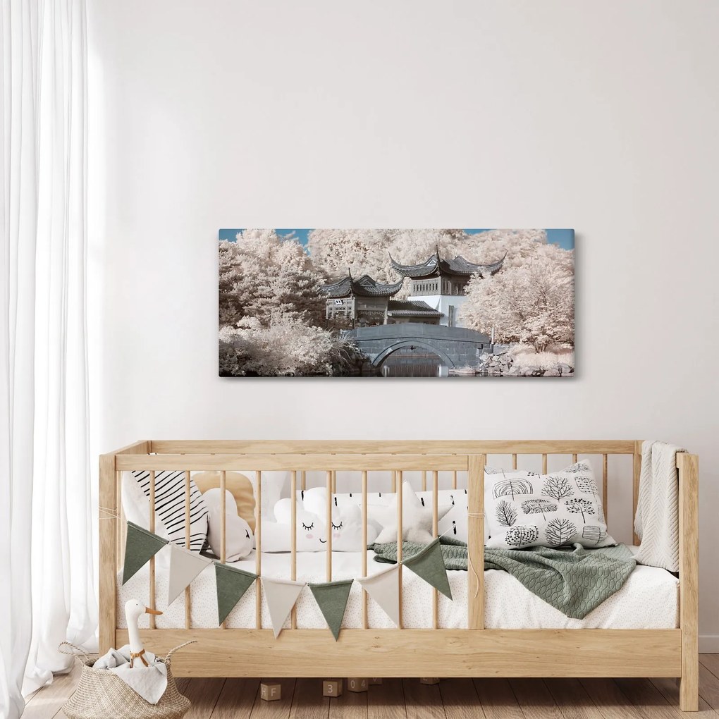 Obraz - Rozkvitnuté stromy v Ázii (120x50 cm)