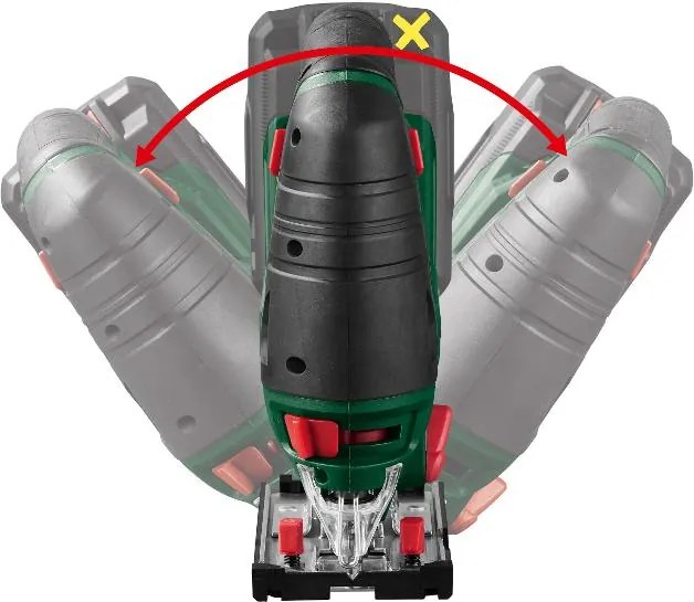 Parkside®  Aku priamočiara píla 20 V Pstda 20-Li C3 + Akumulátor 20 V/4 Ah + Rýchlonabíjačka 20 V/4,5 A  (800012335)