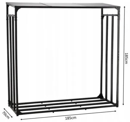 Sammer Kovový stojan so strieškou na palivové drevo GWI6332