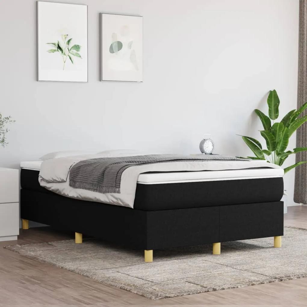 Boxspring posteľ s matracom čierny 120x200 cm látka 3144508