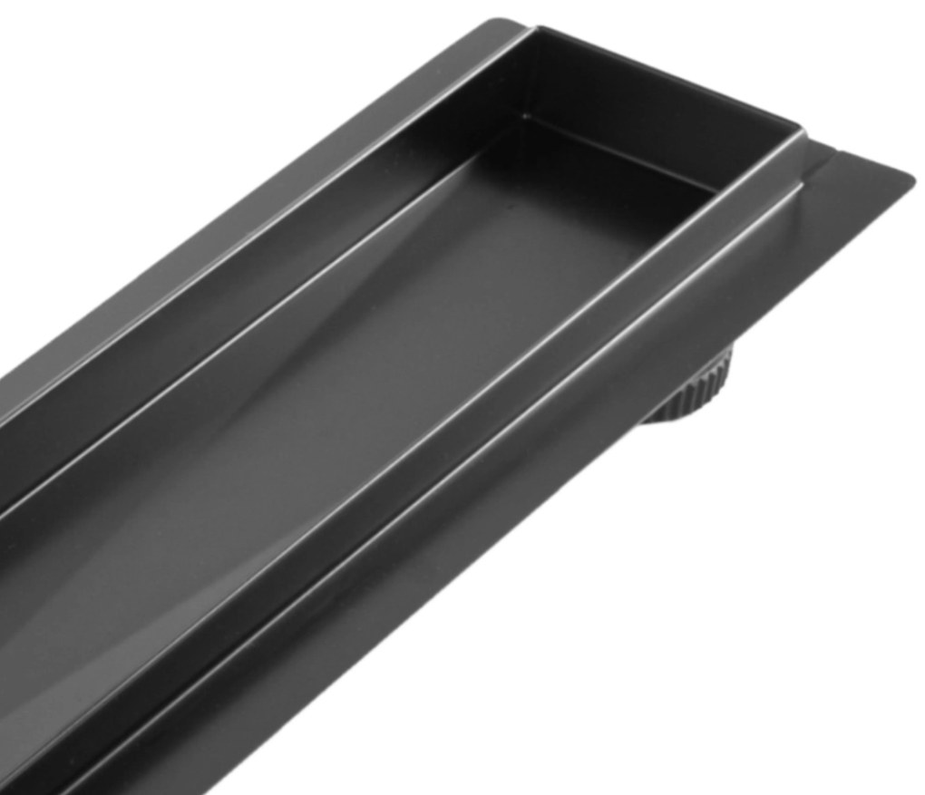 Rea Neox Pro Black, odtokový sprchový žľab 90 cm, čierna matná, REA-G7804