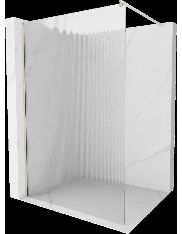 Mexen Kioto sprchová stena Walk-in 70 x 200 cm, sklo 8 mm, brúsený nikel - 800-070-101-97-09