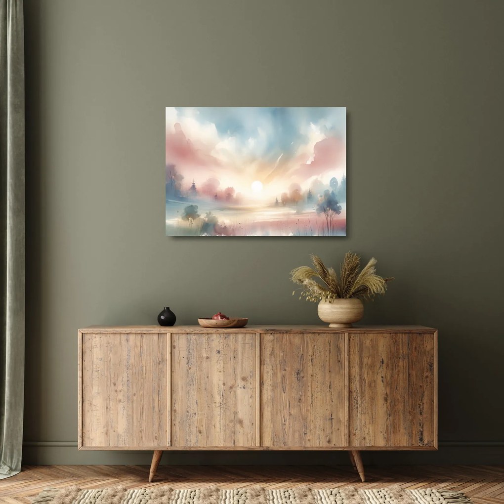 Sklenený obraz - Elegantná krajina (70x50 cm)