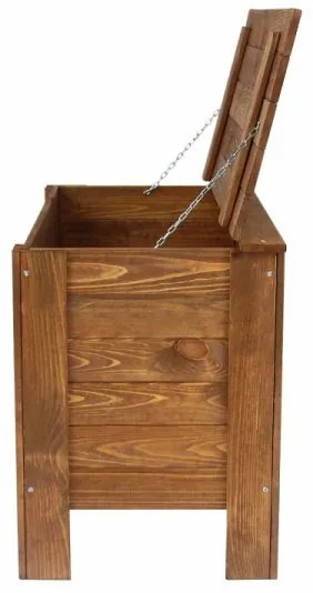 DREVENÁ LAVIČKA S ÚLOŽNÝM PRIESTOROM B-13 Hnedá 52x80x39