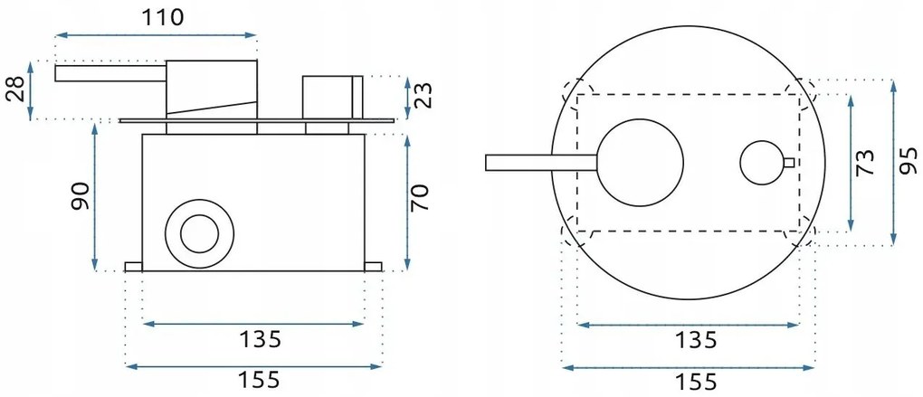 Rea Lungo, podomietková vaňová súprava + box P6300 - komplet sada, zlatá, REA-P4563