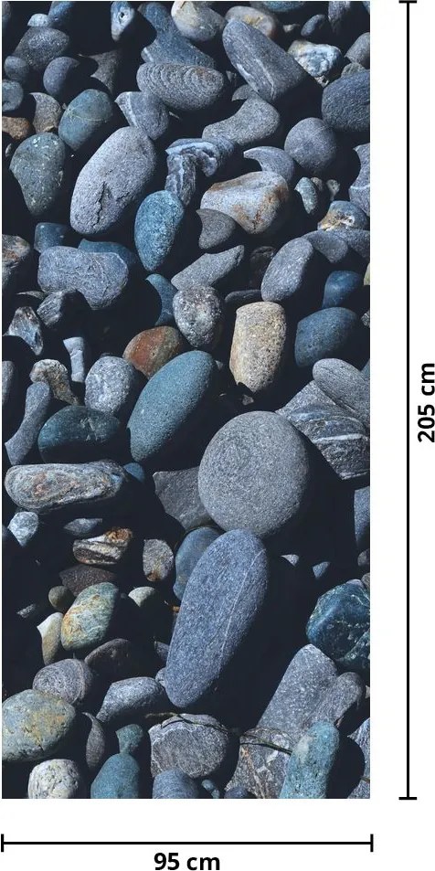 Fototapeta na dvere - Plážové okruhliaky (95x205cm)