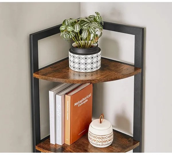 Knižnica NAVARO hnedá/čierna