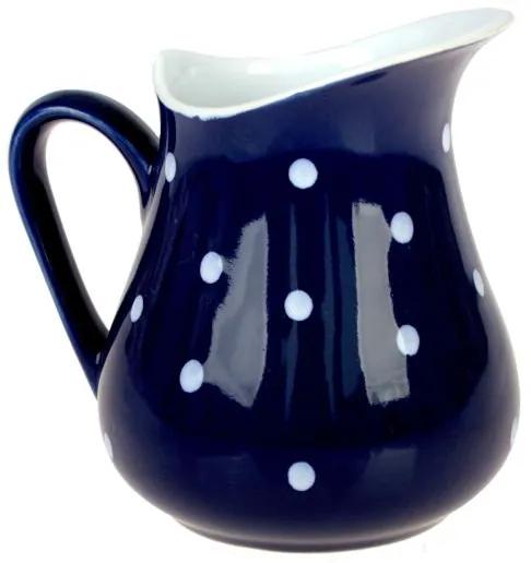 Keramický džbán - modrý s bodkami 500ml