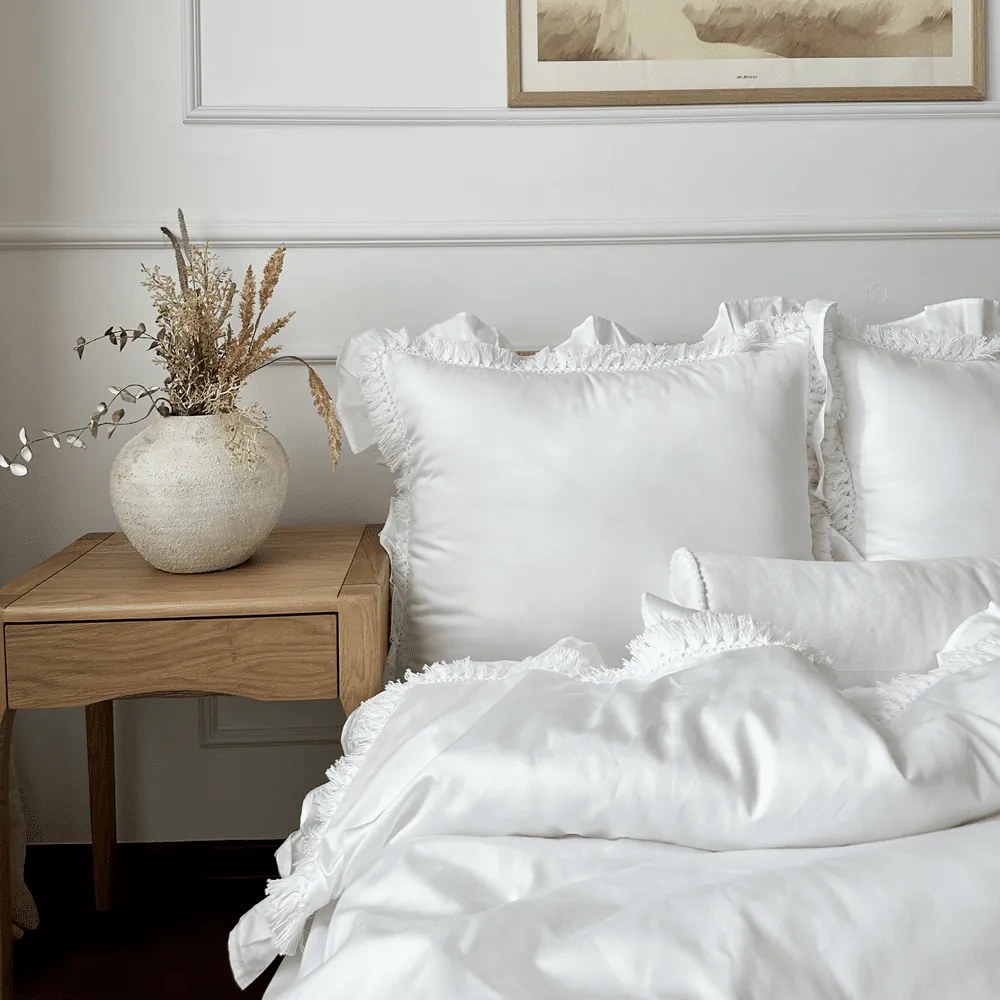 Boho obliečky pre dospelých biela 160x200cm