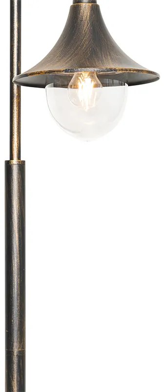 Klasická vonkajšia lampa starožitné zlato 100 cm IP44 - Daphne