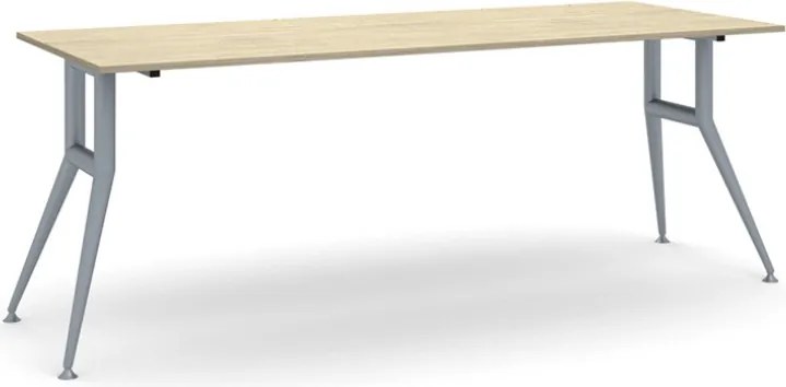 Rokovací kancelársky stôl WIDE, 220x80 cm, dub prírodný