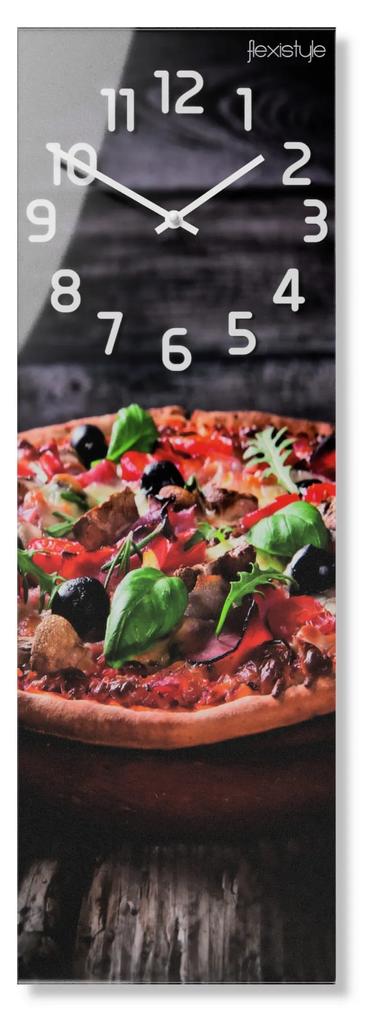 Dizajnové kuchynské hodiny s motívom pizze