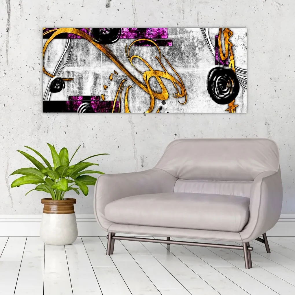 Obraz abstrakcie (120x50 cm)