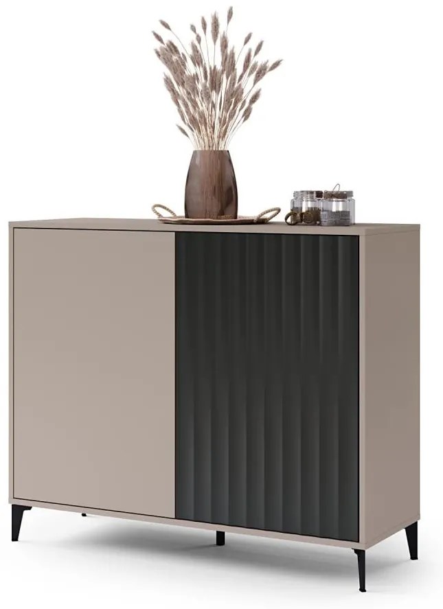 Komoda RONJA taupe/čierna