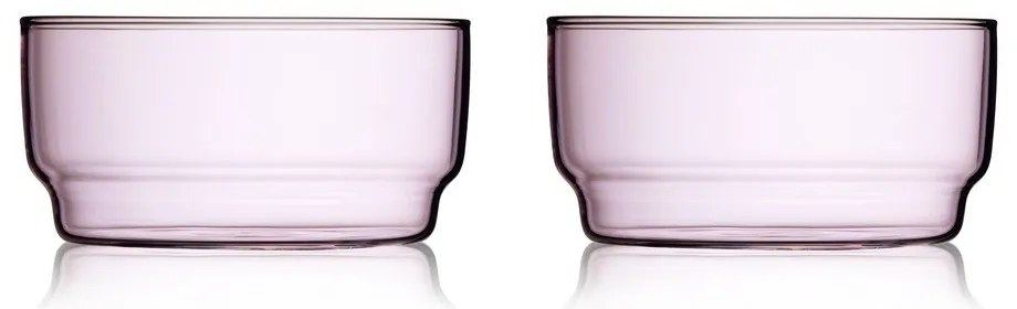 Ružové sklenené misky v súprave 2 ks 500 ml Torino – Lyngby Glas