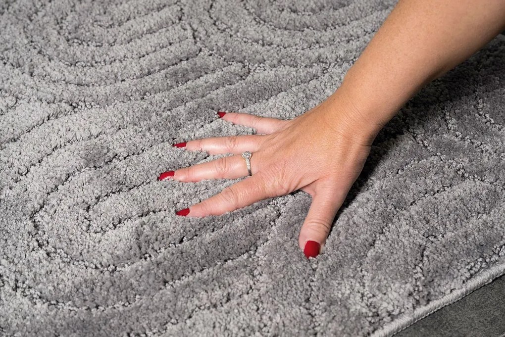 Aqualine Aqualine, RIST kúpeľňová predložka, 50x80cm, 100% polyester, protišmyk, zelená, NI8594