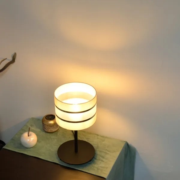 LED Stolná lampa HELEN 1xE27/15W/230V krémová/čierna/zlatá
