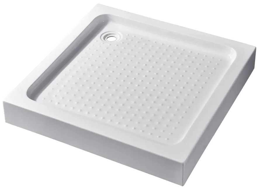 Almagro 90x90x13,5 cm Štvorcová, akrylová sprchová vanička, so sifonom