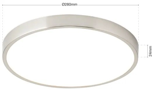 Orion DL 7-657/28- LED Stropné svietidlo BULLY LED/28W/230V pr. 28 cm matný chróm