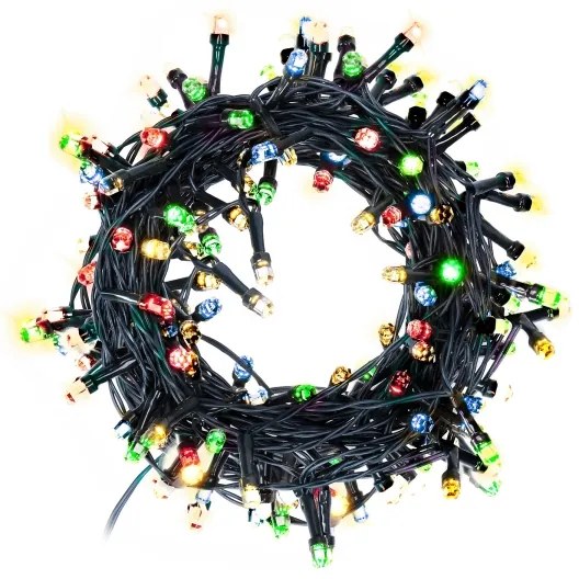 Brilagi - LED Vianočná vonkajšia reťaz 200xLED/2 funkcie 25m IP44 multicolor