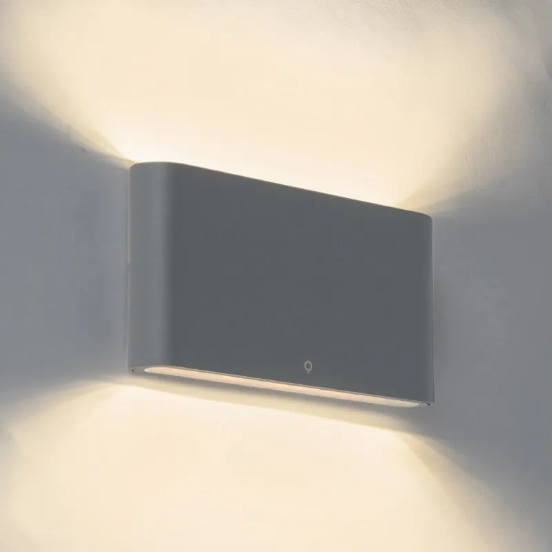 Vonkajšia nástenná lampa tmavošedá 17,5 cm vrátane LED IP65 - Batt