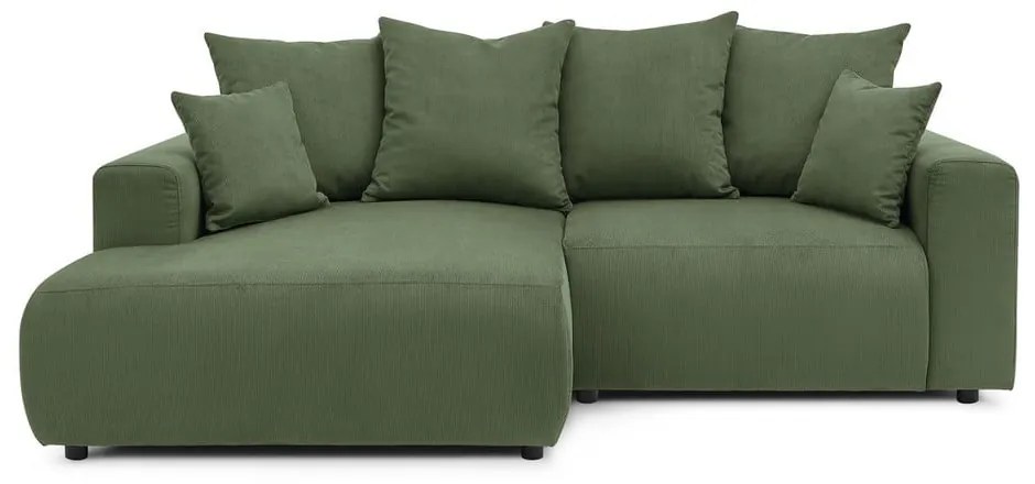 Zelená zamatová rohová pohovka Enjoy – Bobochic Paris