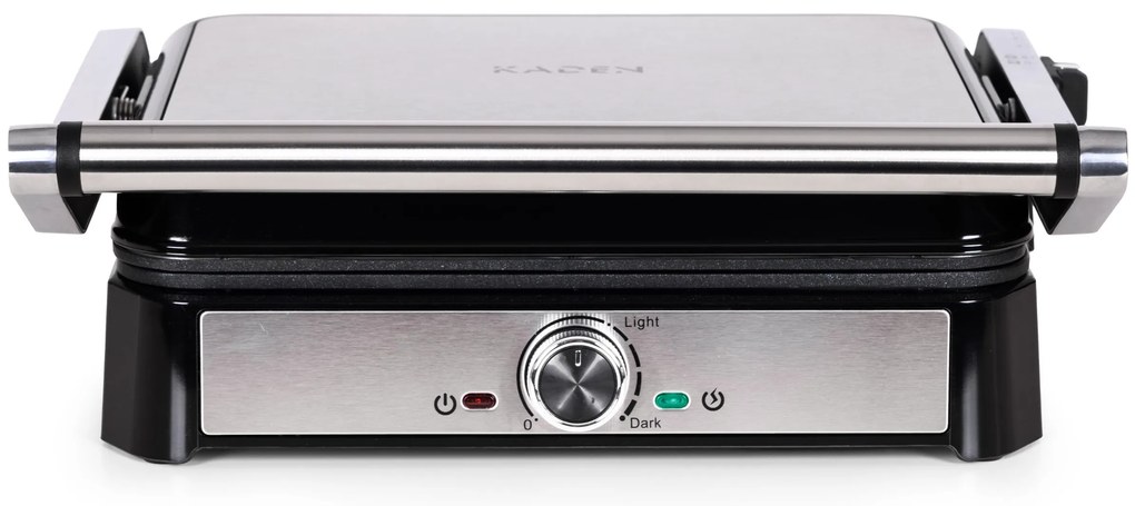 KADEN Elektrický kontaktný gril panini, vrúbkované platne 2000W KADEN