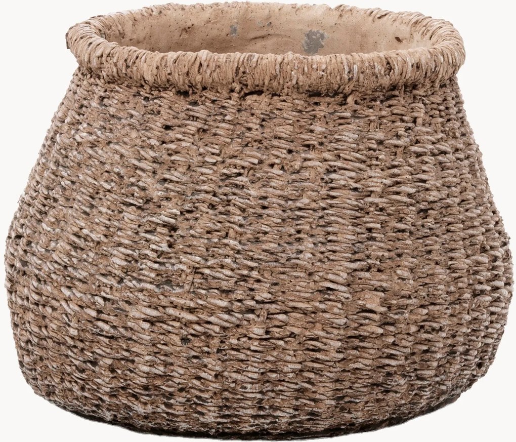 Ručne vyrobený betónový obal na kvetináč Faux-Puff, V 13 cm