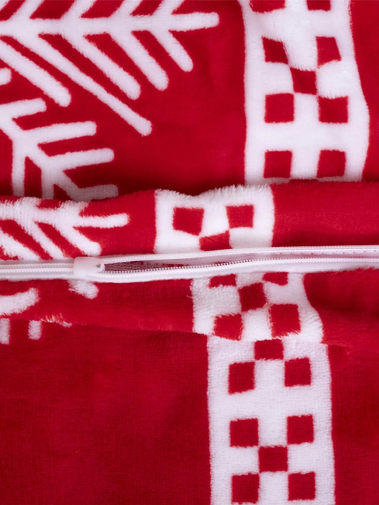 Obliečka na vankúš mikroplyš 70 × 90 cm – Vianoce červené