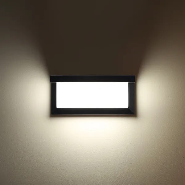 Brilagi-LED Vonkajšie nástenné svietidlo so senzorom BRICKY LED/12W/230V čern IP54