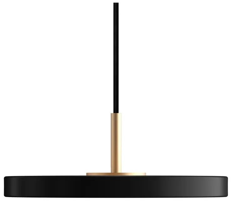 Čierne LED závesné svietidlo s kovovým tienidlom ø 15 cm Asteria Micro – UMAGE