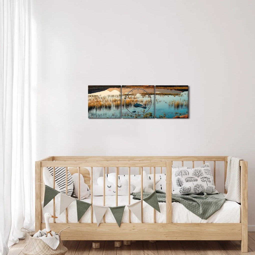 Obraz - Lac Guichard (s hodinami) (90x30 cm)