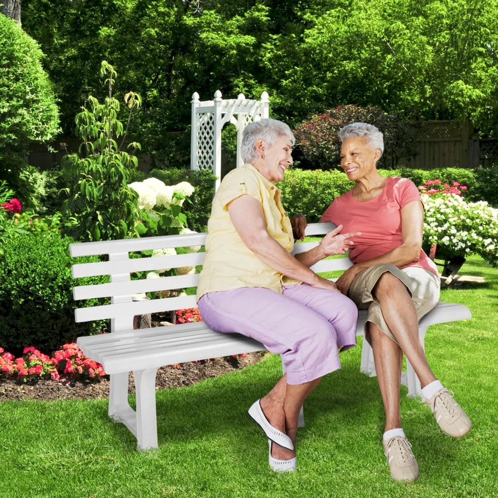 Záhradná lavica ORCHIDEA, 145x49x74cm, biela I.P.A.E-Progarden