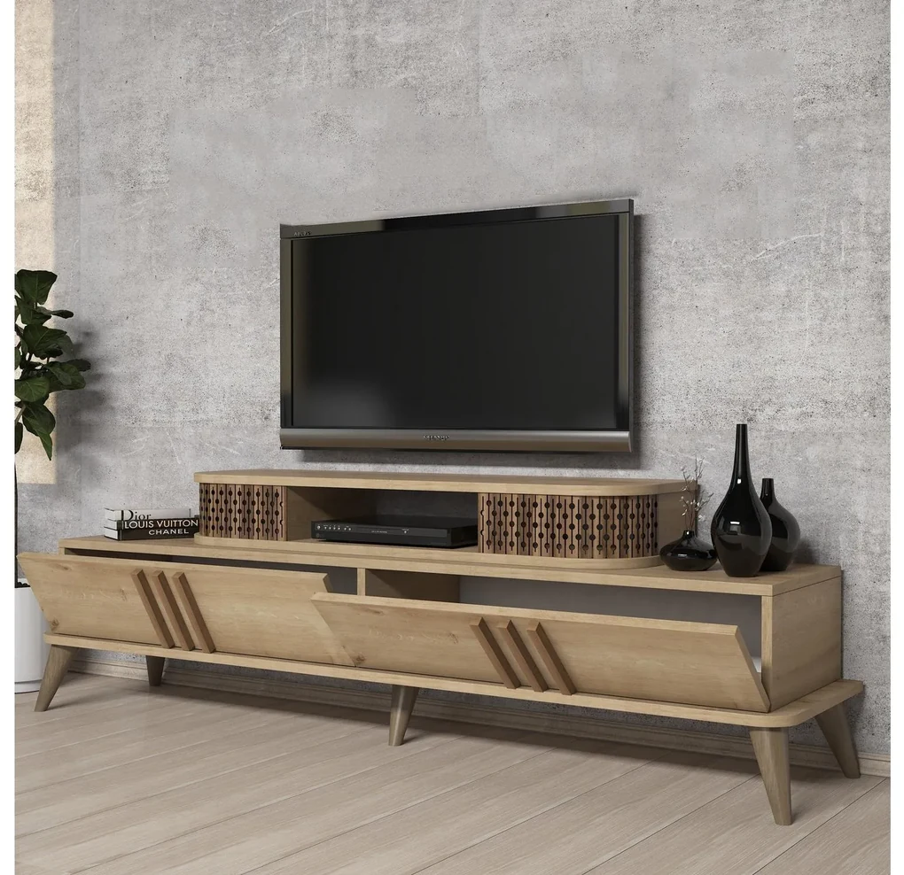TV stolík/skrinka Lamele 3 (dub). Akcia -17%. Vlastná spoľahlivá doprava až k Vám domov. 1095637