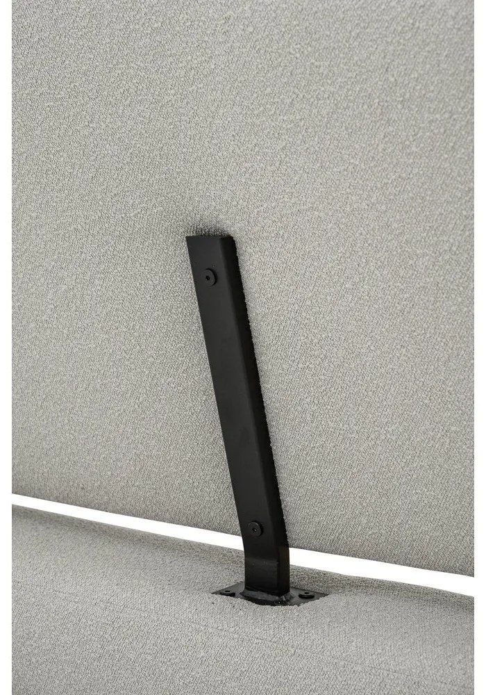 Svetlosivá čalúnená dvojlôžková posteľ s roštom 160x200 cm Odette – Scandic