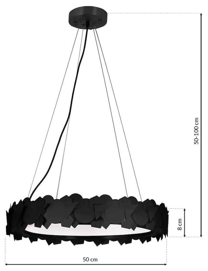 Závesné LED svietidlo Soho, 1x LED 24w, 3000k, b