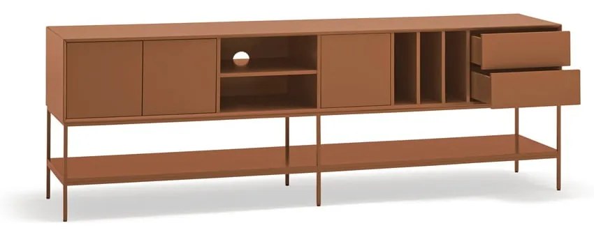 TV stolík v tehlovej farbe 220x74x45 cm Platt – Teulat