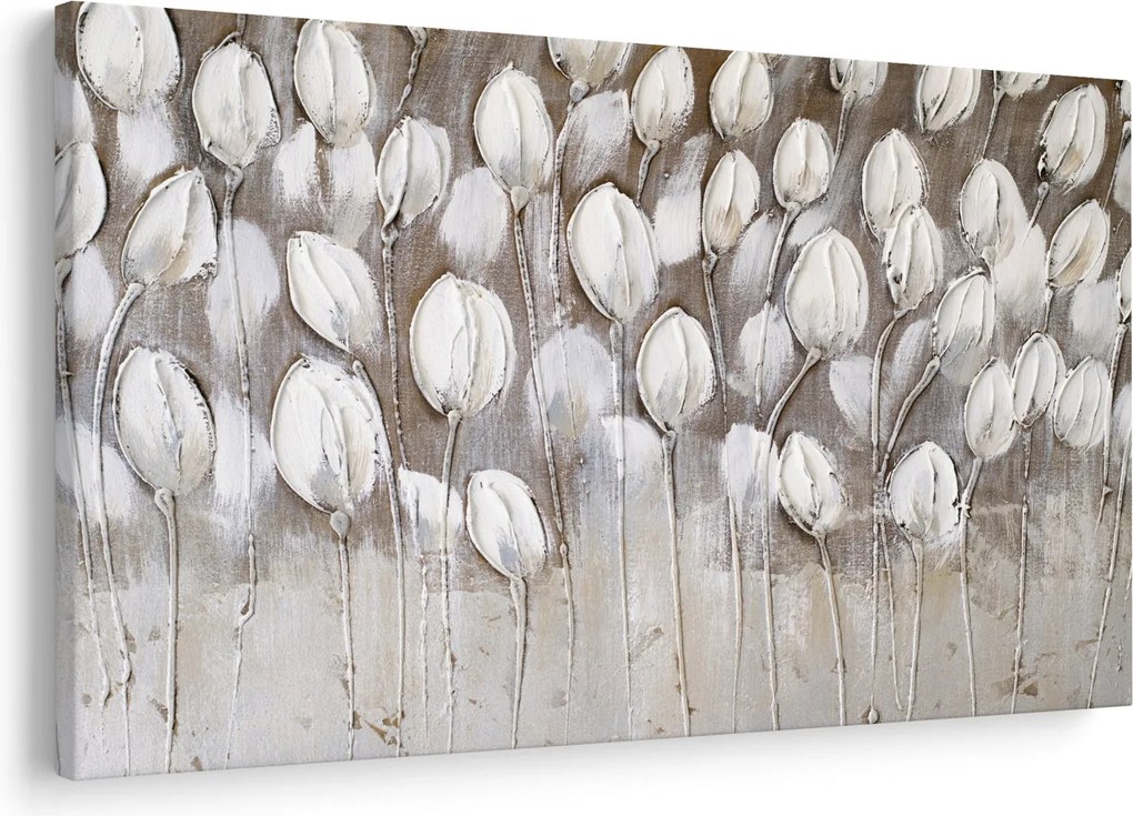 Obraz - Štruktúrované tulipány (90x60 cm)