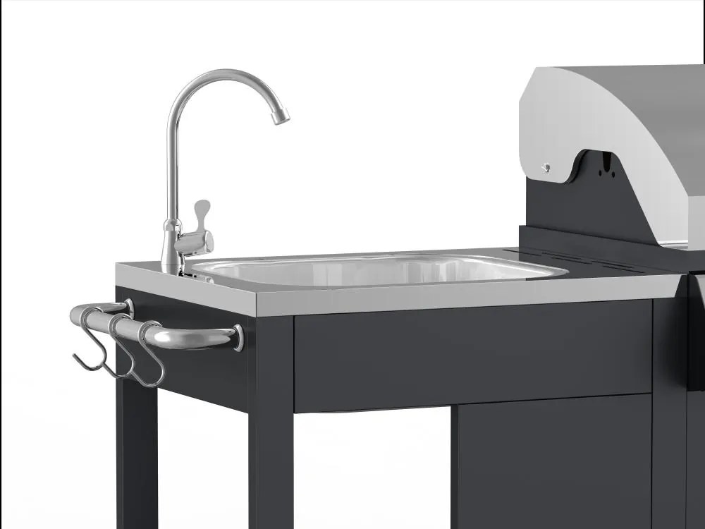 Veľká luxusná záhradná kuchyňa s plynovým grilom Avenberg TEXAS