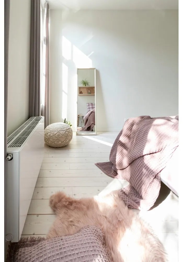 Modrý bavlnený dekoratívny vankúš Tiseco Home Studio Waffle, 45 x 45 cm