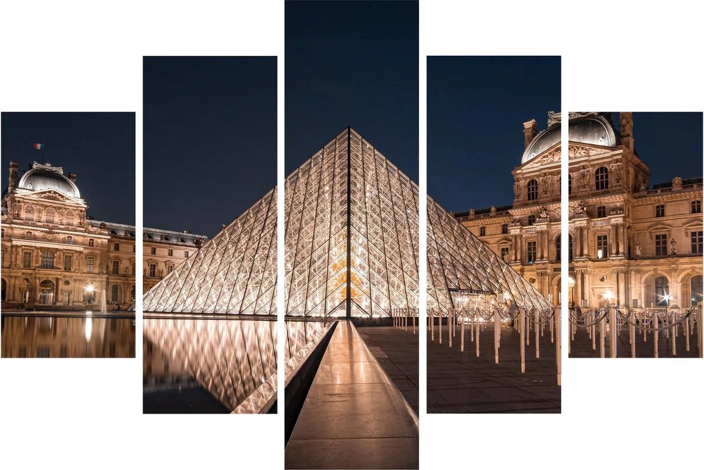 Obraz - Louvre v noci (150x105 cm)