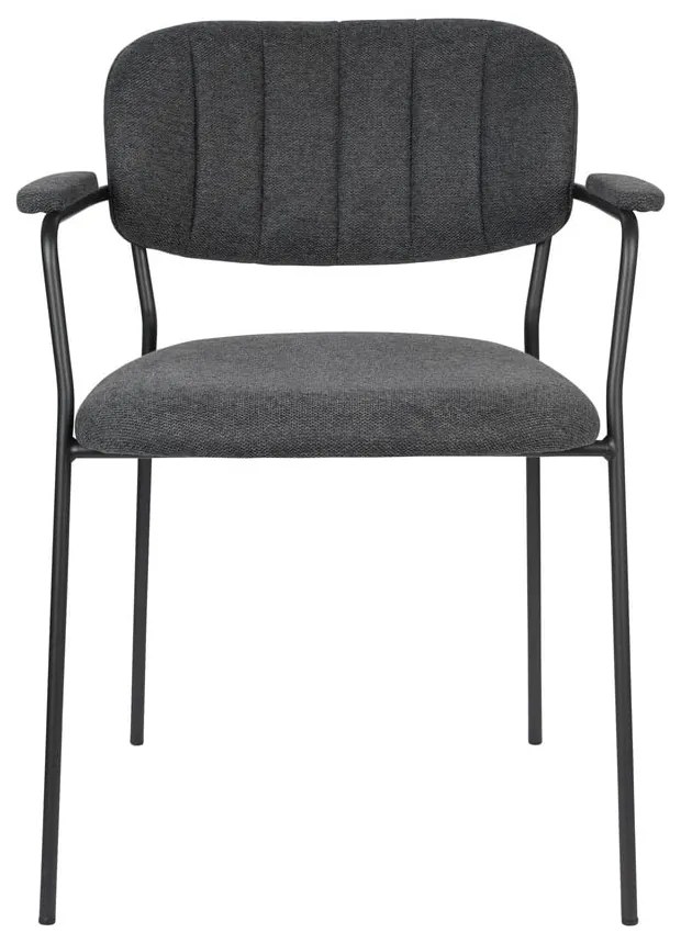 Antracitové jedálenské stoličky v súprave 2 ks Jolien – White Label