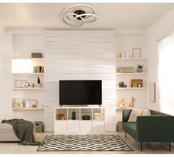 Globo 67183-40N - LED Prisadený luster GLYXAR LED/40W/230V chróm/čierna