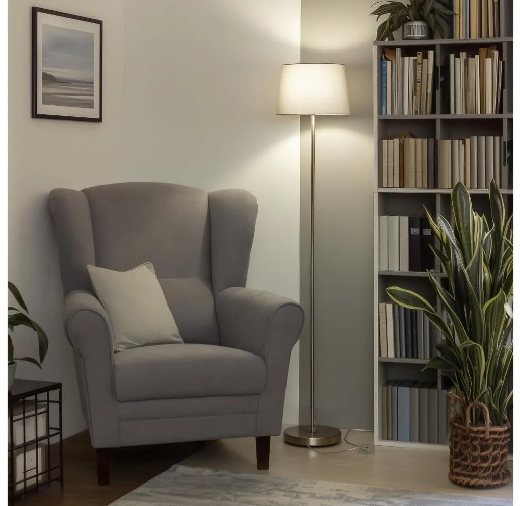 Brilagi - LED stojacia lampa CERIA 1xE27/40W/230V pr. 30 cm sivá/matný chróm