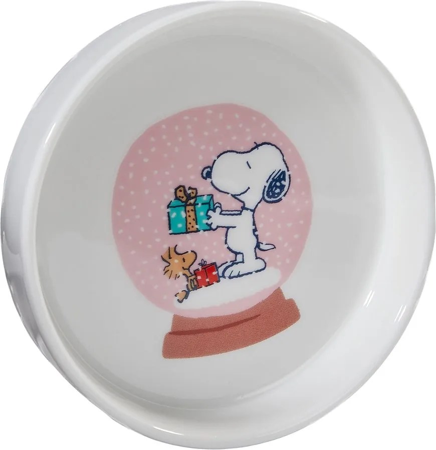 PEANUTS Talířek na šperky kulatý Snoopy v sněhové kouli 10 cm